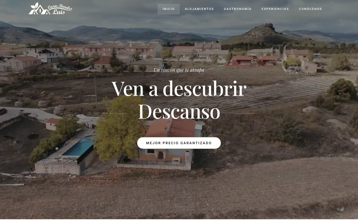 Página de inicio de Casas Rurales Luis